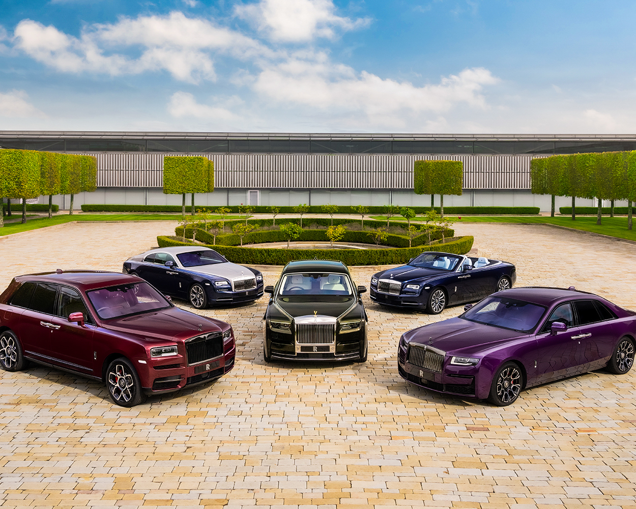 Rolls Royce Motor Cars Logo and plant Goodwood.