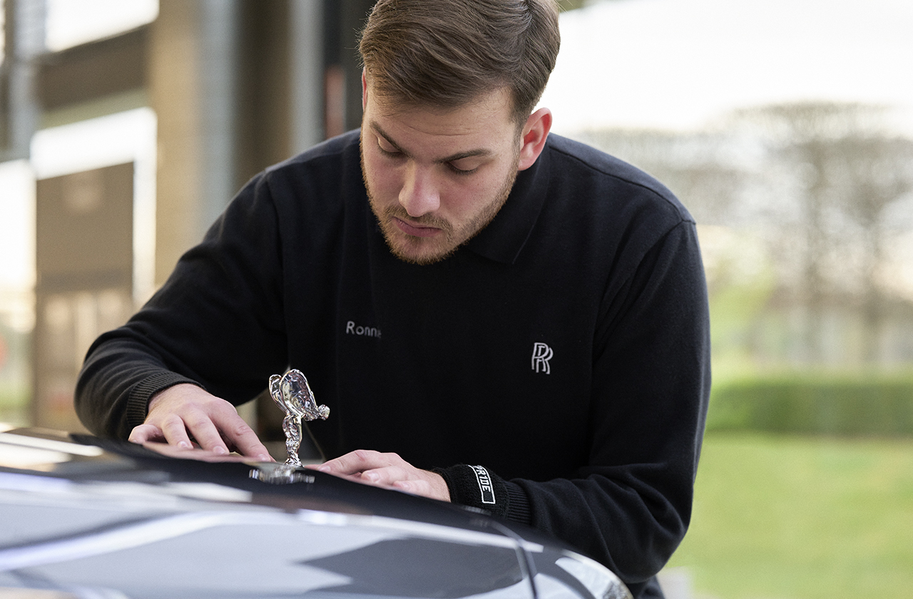 ronnie working on a rolls royce