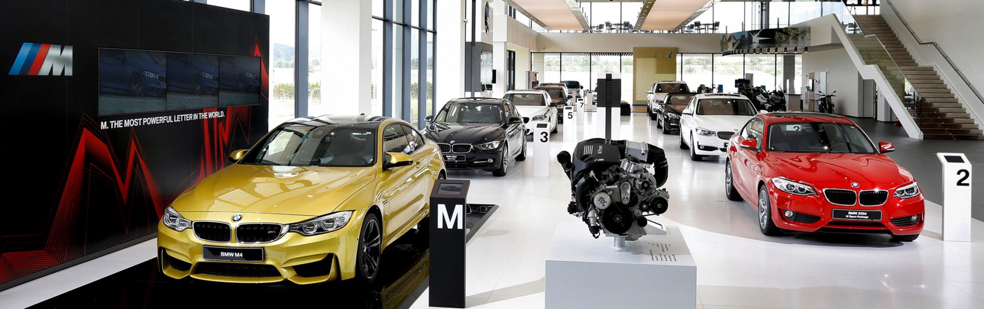 Interior of the BMW dealership in Dublin