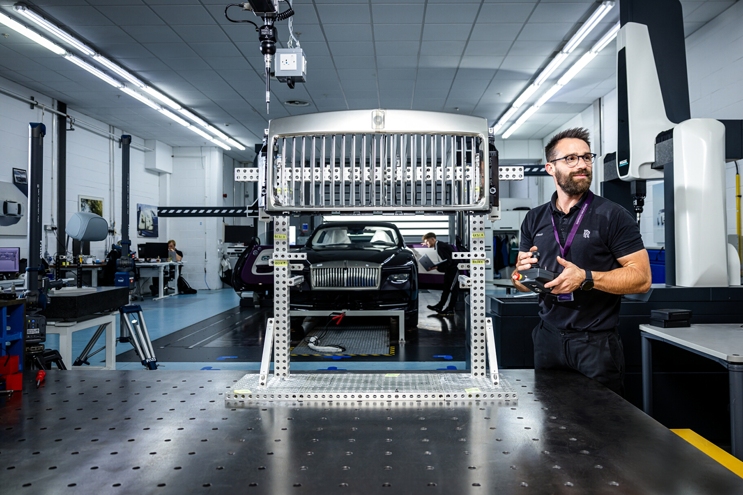 Rolls Royce quality engineer analysing data