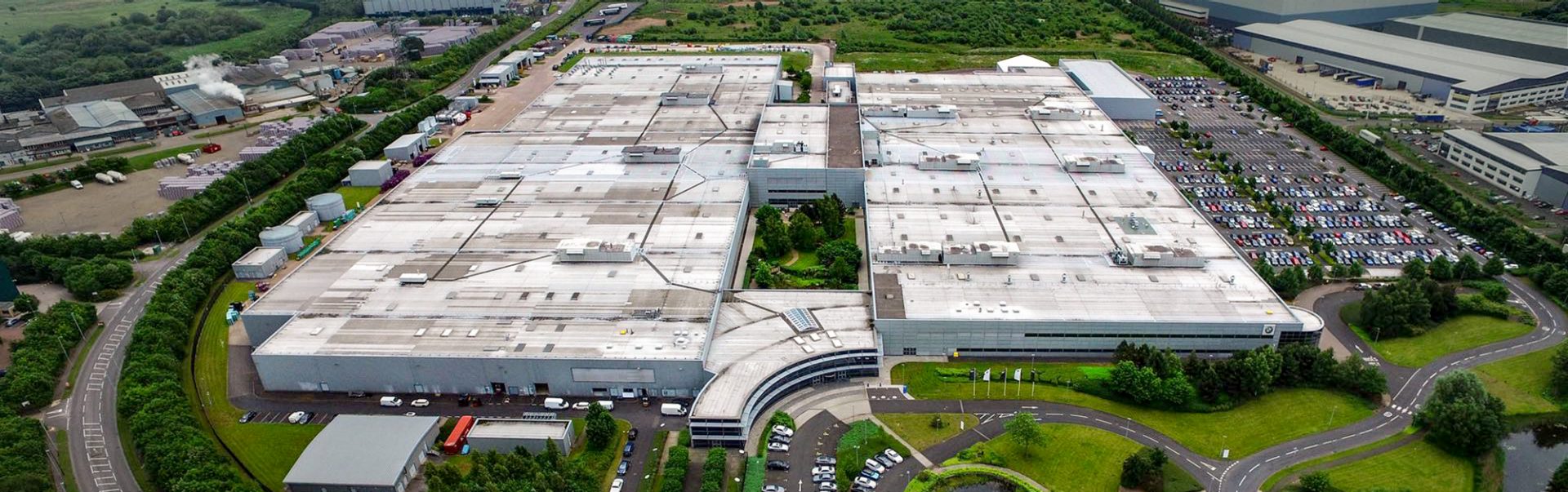Aerial view image of Plant Hams Hall