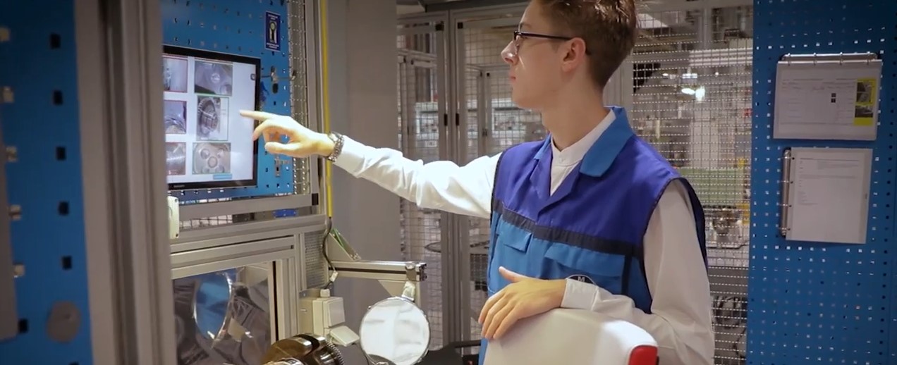 Liam, an IT intern at the BMW plant Hams Hall