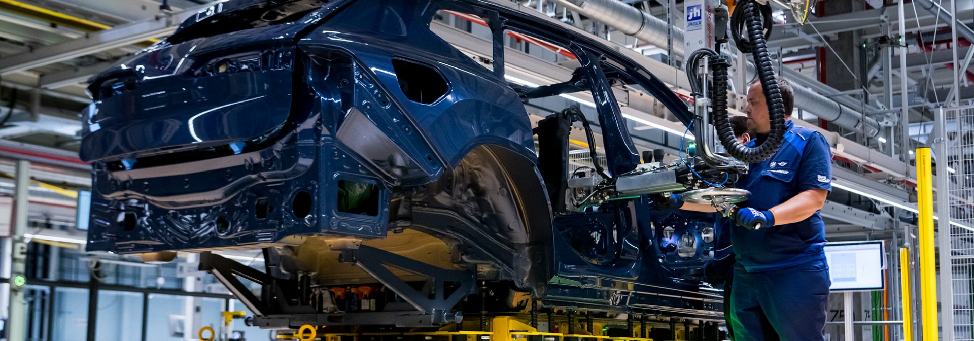 Assembly worker at the production line