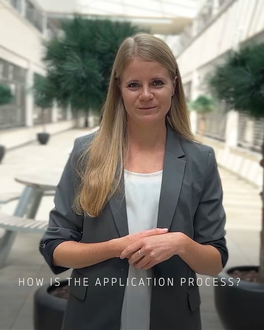 A female Trainee answering the question "How is the application process?"