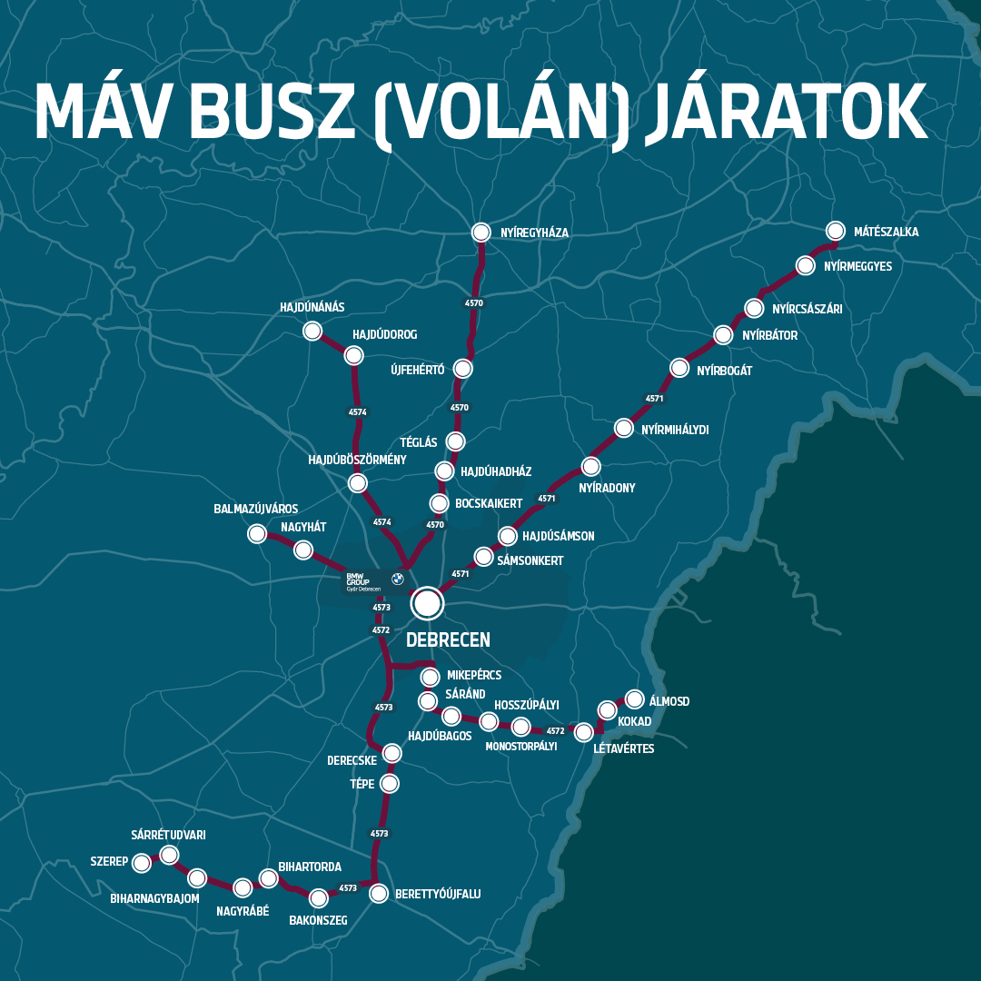 Buszvonal térképe.