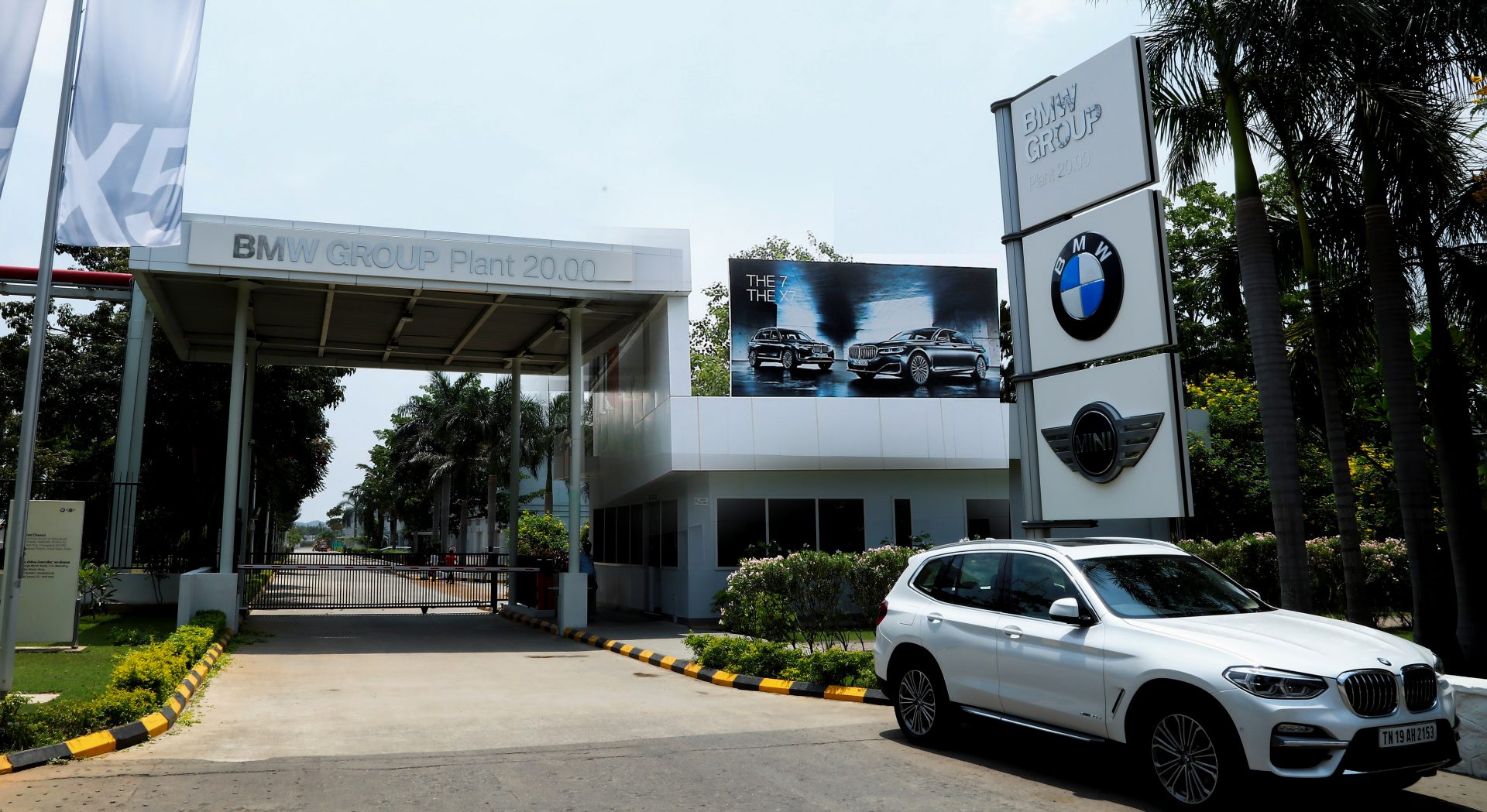 The picture shows the gate of BMW Plant Chennai.