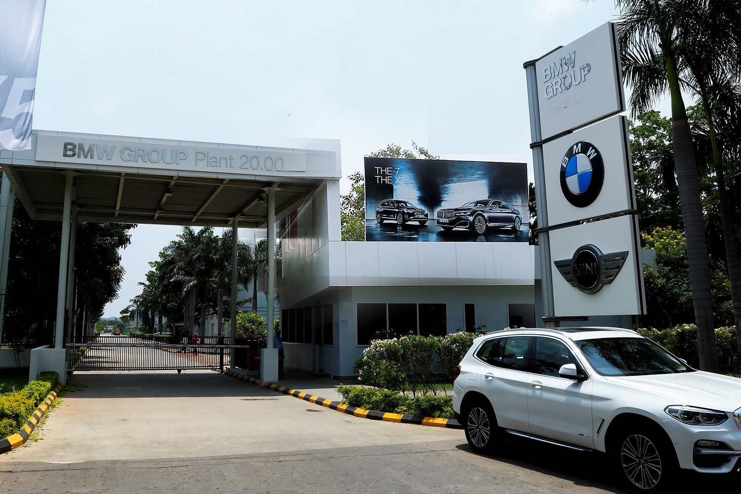 The picture shows the gate of BMW Plant Chennai.