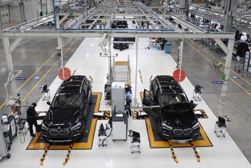 Production line in BMW Plant Chennai