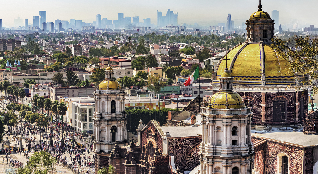 Landscape of Mexico City.