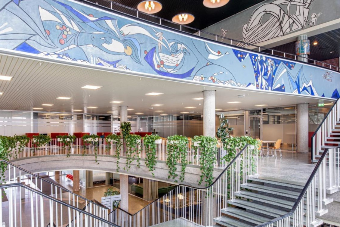 This picture shows the interior view of the BMW office in Norway.