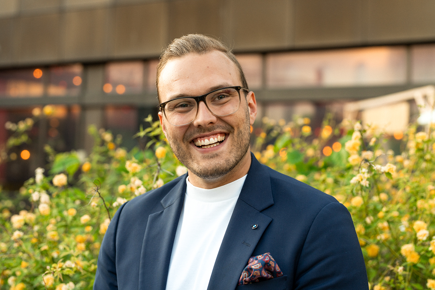 The picture shows Andreas who works at BMW.