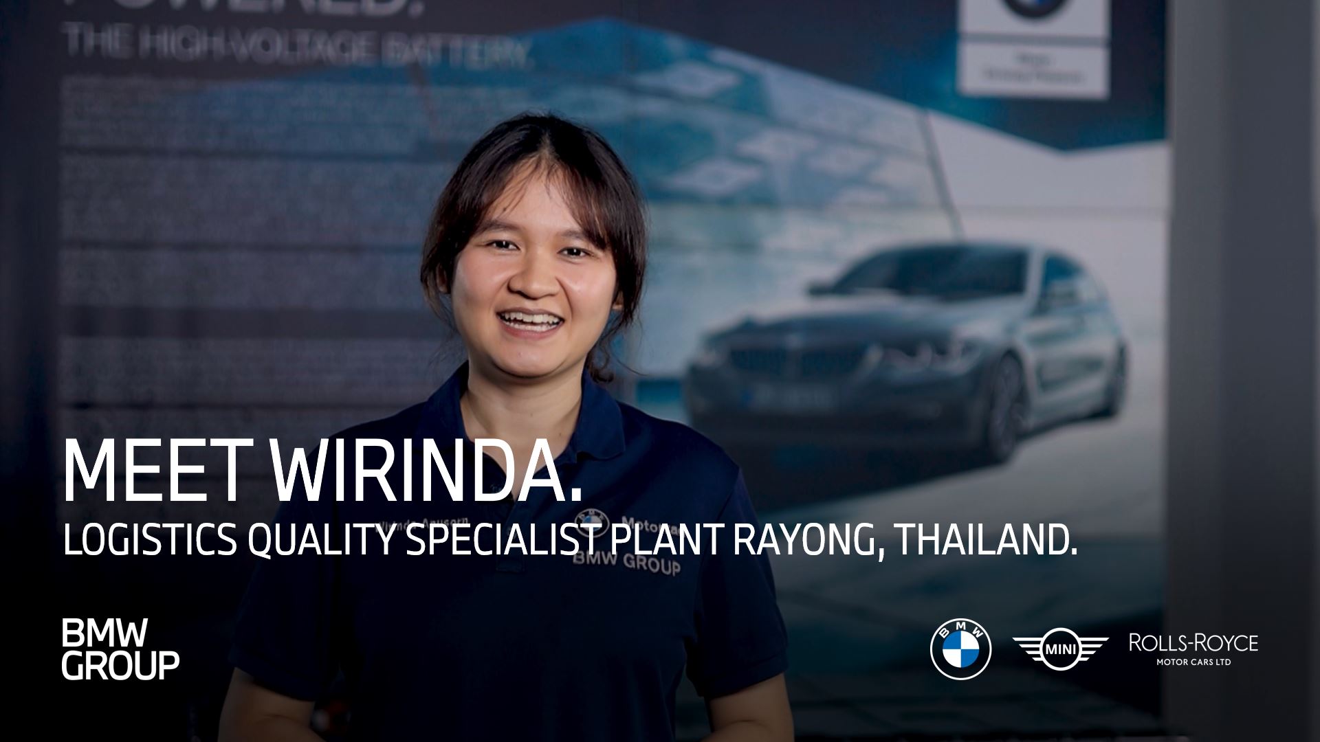 Wirinda, BMW Group employee working in logistics.