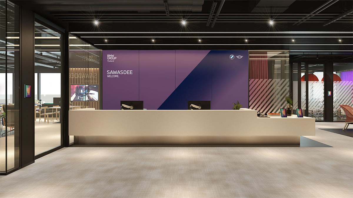 Welcome desk in the BMW Group Bangkok office