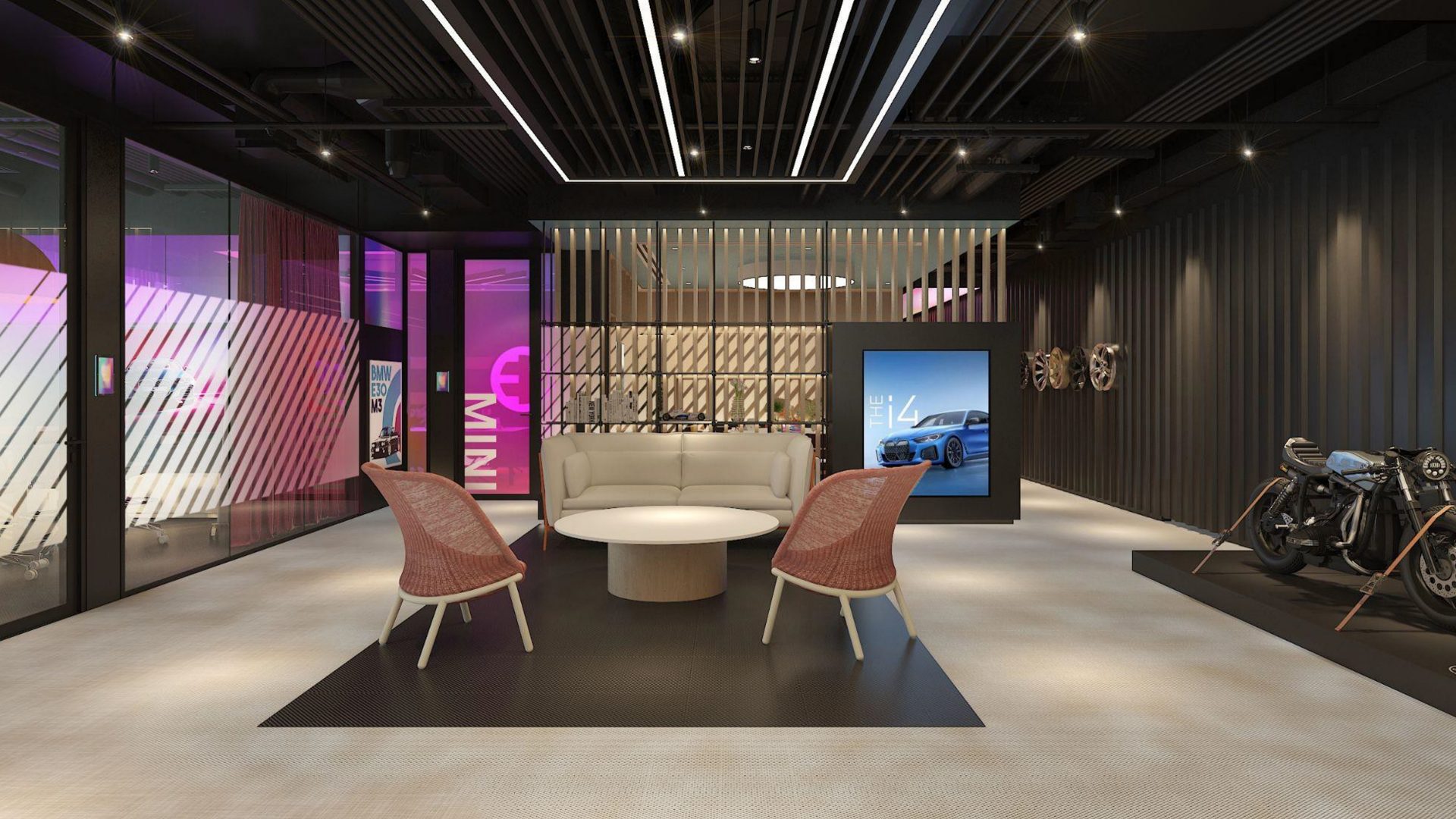 Welcome area in the BMW Group Bangkok office