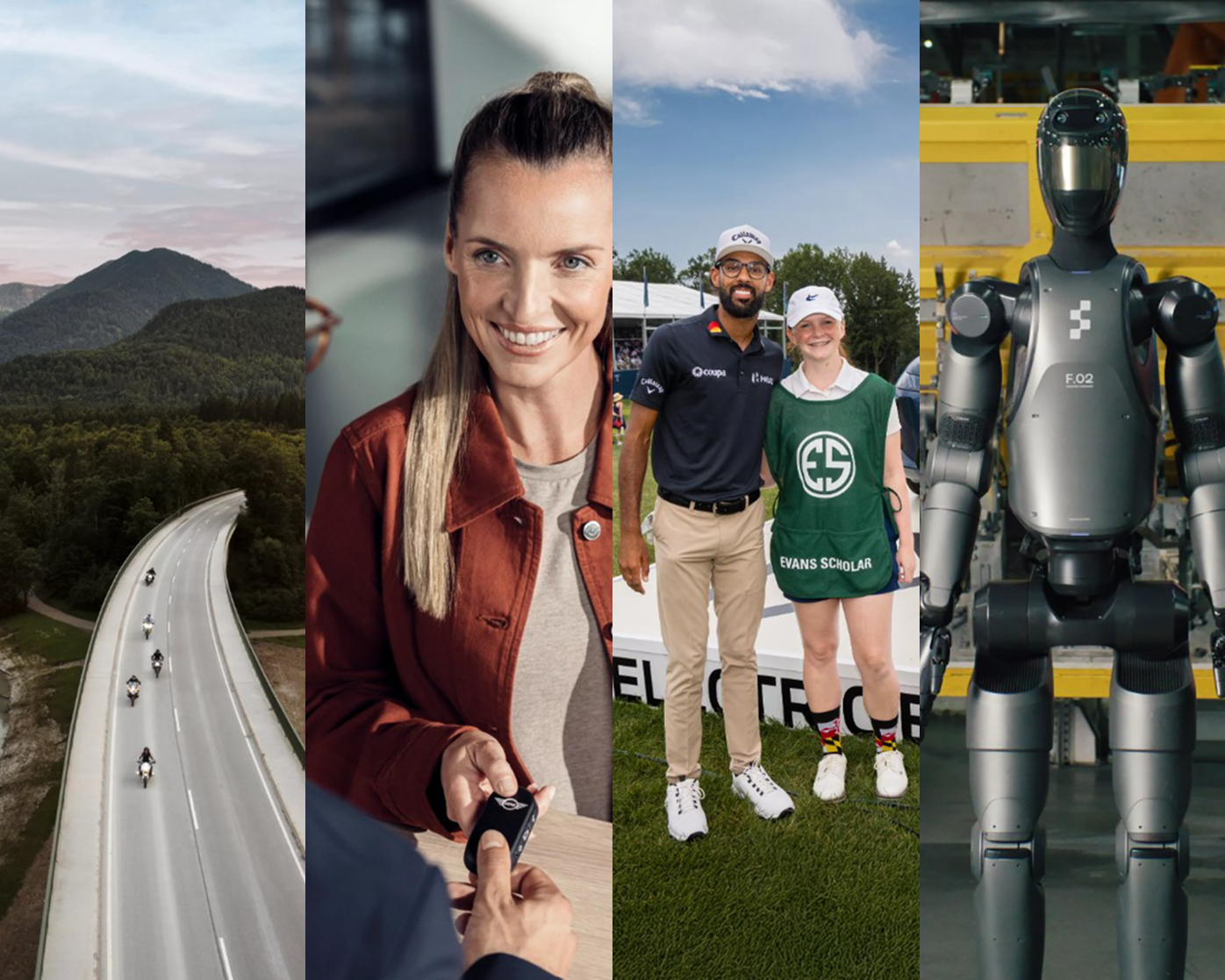 Collage with various images of the "Beyond The Machine" campaign