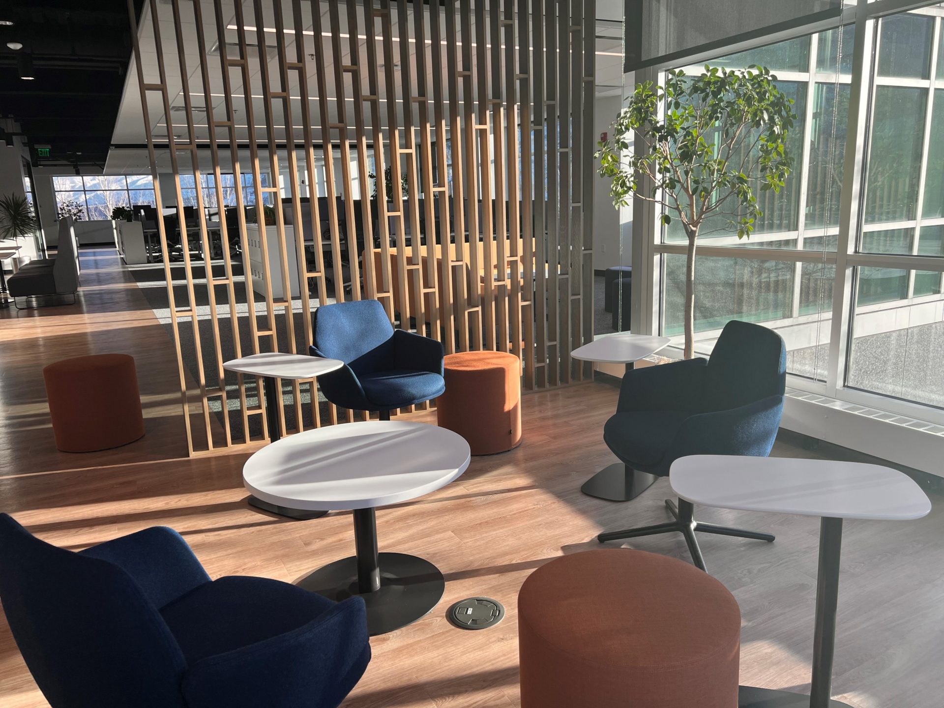 Collaboration area in the BMW Salt Lake City office.