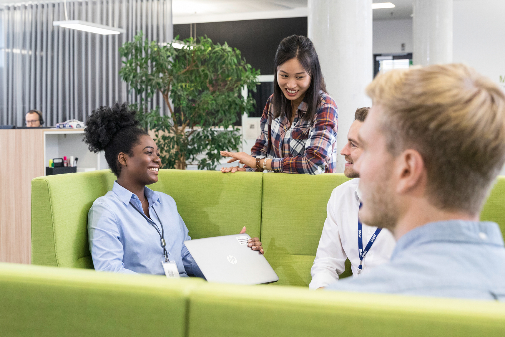 BMW workers in an office space