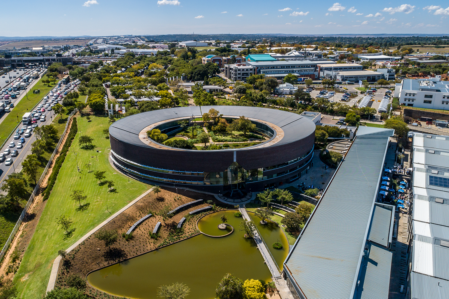 Our office in Midrand from a bird's-eye view.