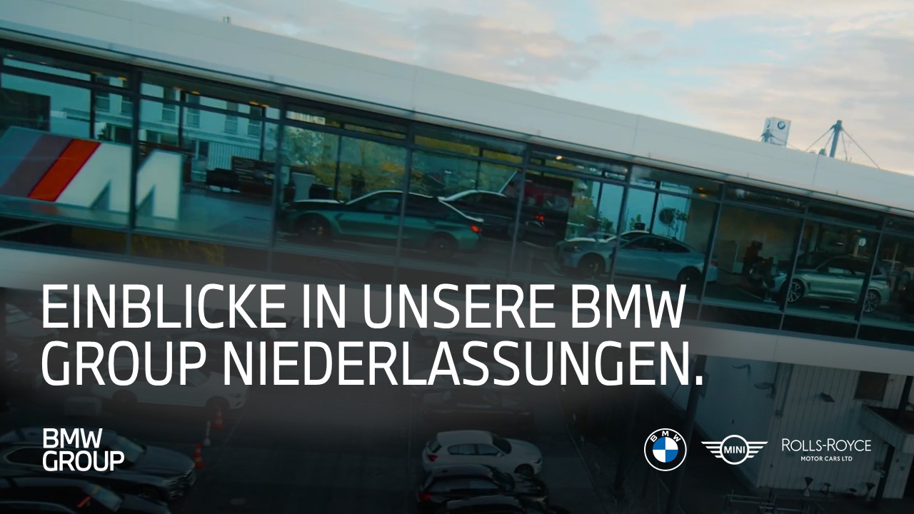 Das Video zeigt Einblicke in die verschiedenen Berufsfelder in den BMW Group Niederlassungen.